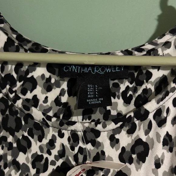 Cynthia Rowley Black and White Leopard Maxi Dress - Picture 2 of 2